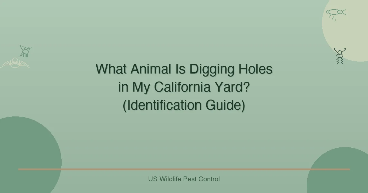 What Animal Is Digging Holes in My California Yard? (Identification Guide)