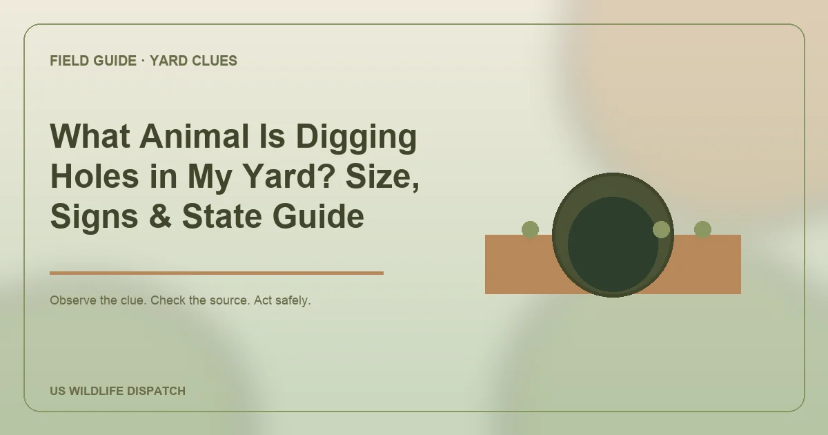 What Animal Is Digging Holes in My Yard? Size, Signs & State Guide
