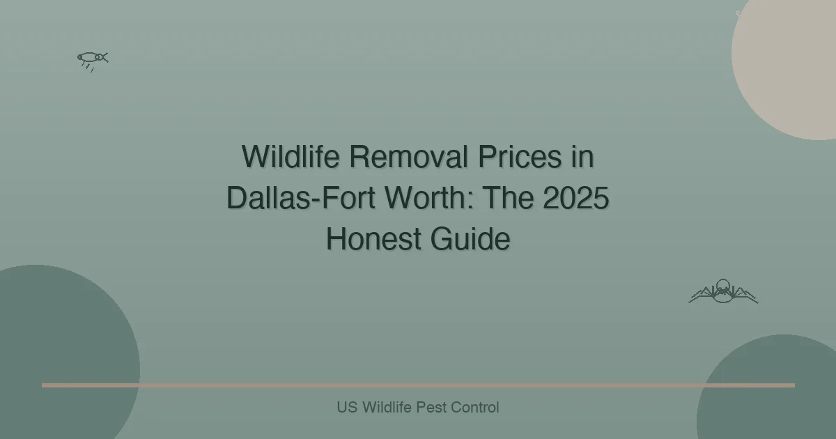 Wildlife Removal Prices in Dallas-Fort Worth: The 2025 Honest Guide