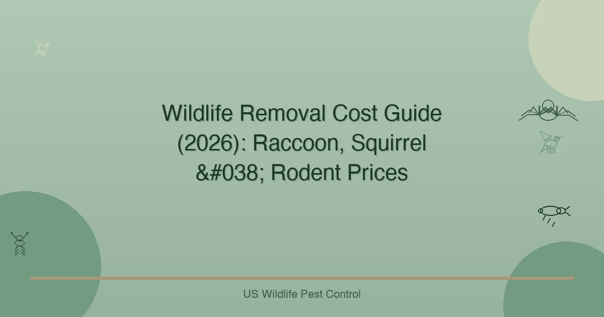 Wildlife Removal Cost Guide (2026): Raccoon, Squirrel & Rodent Prices